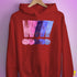 Distressed Omnisexual Pride Exclamation Points Hoodie - Red